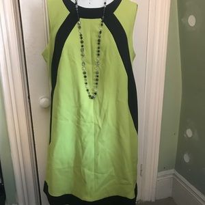 (Hold) London Style Collection Lime-Black Sundress  (16W)
